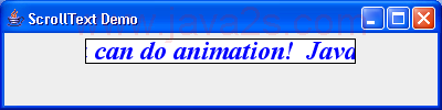 Swing and threads: scroll text