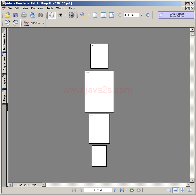 创建一个具有特定尺寸的PDF文件： B3，B4