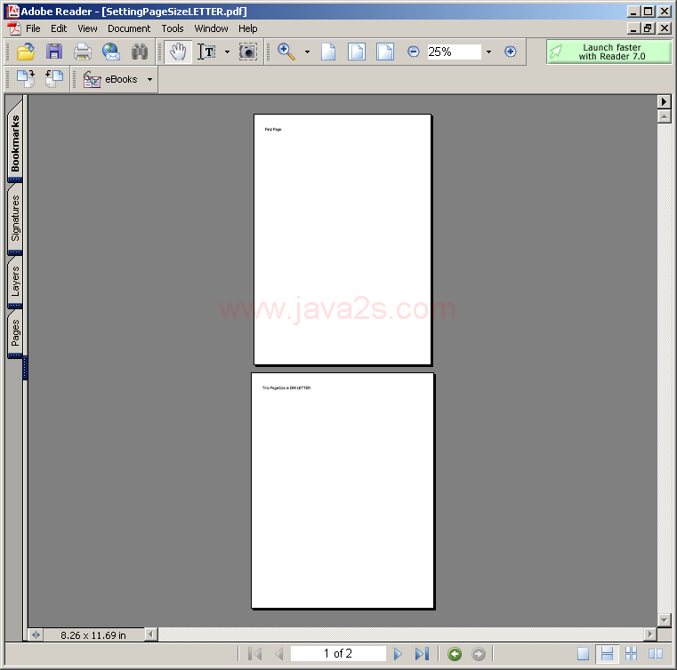 创建一个具有特定尺寸的PDF文件：函件