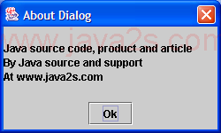 Create simple about dialog