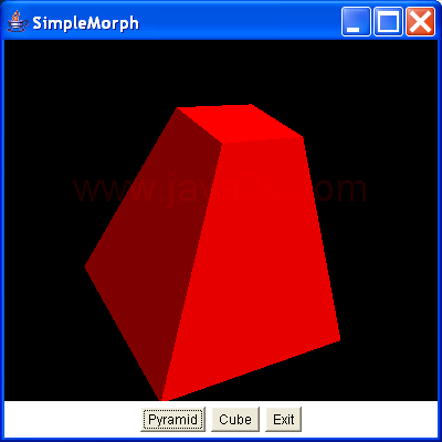 A Morph object to animate a shape between two key shapes
