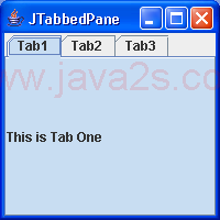 A quick test of the JTabbedPane component