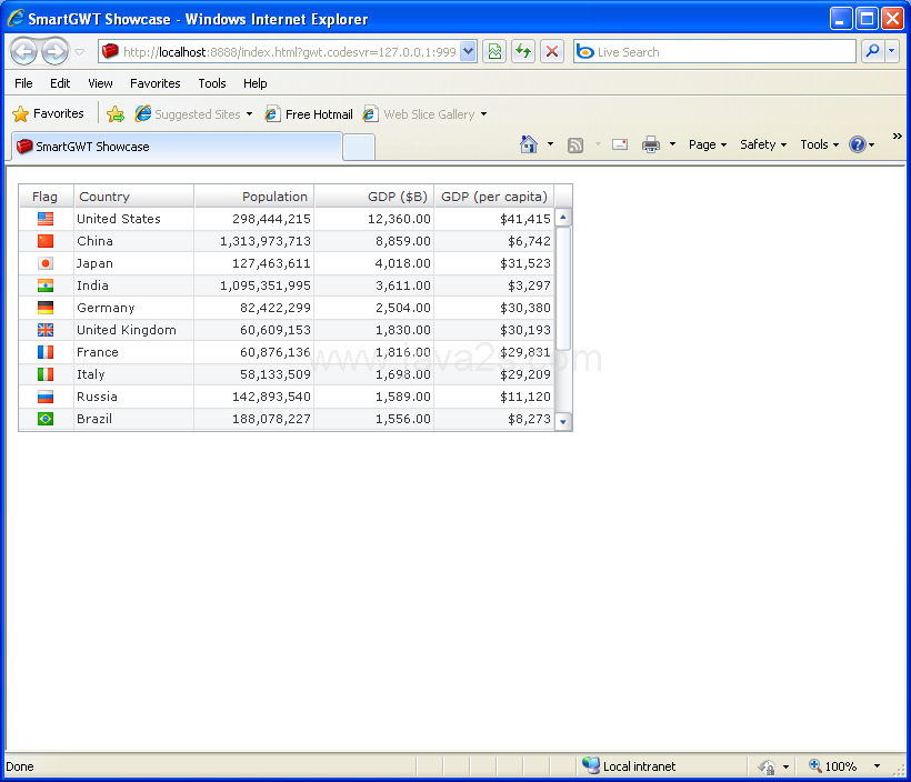 Cell value based on calculation(sum of the current row) (Smart GWT)
