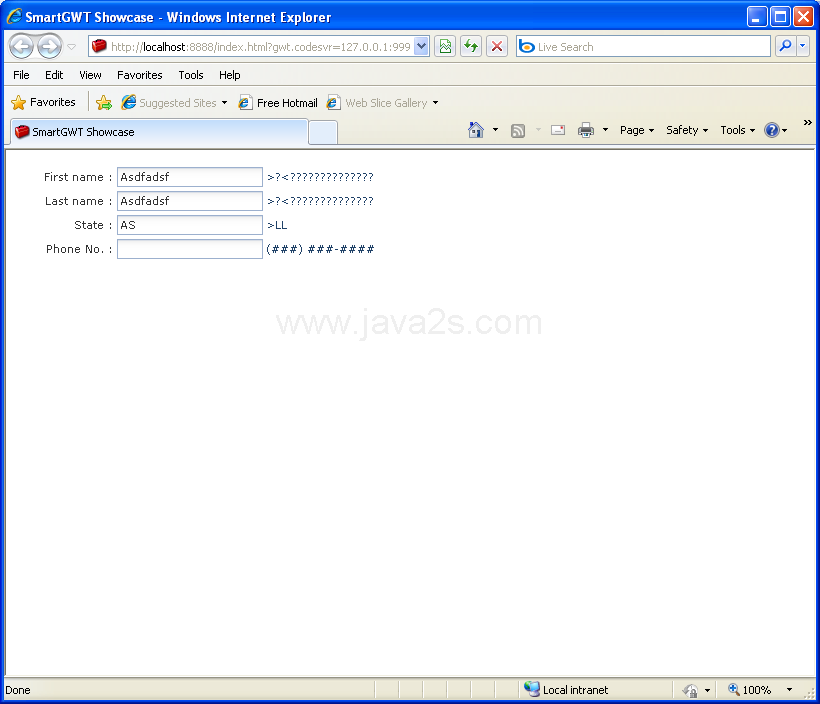 Masking TextField (Smart GWT)