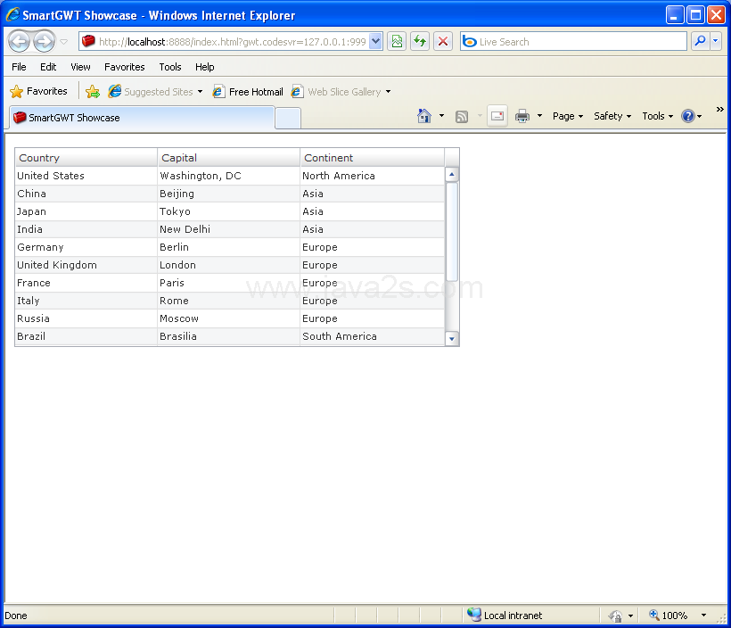 TextField cell renderer (Smart GWT)