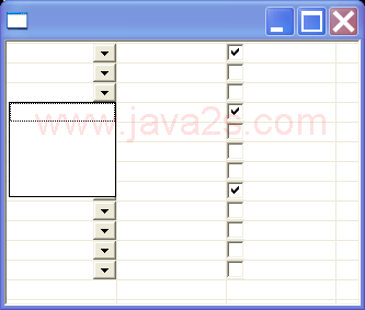 Place arbitrary controls in a SWT table