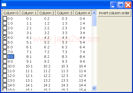 Reorder columns and reorder columns programmatically