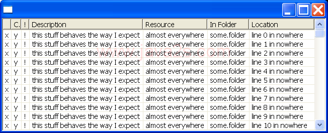 Create a SWT table (columns, headers, lines)