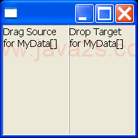 Drag and Drop example snippet: define my own data transfer type