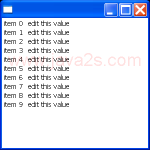 edit the text of a SWT table item (in place)