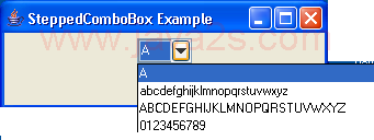 Stepped ComboBox Example