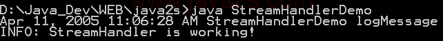 Java log: Stream Handler Demo