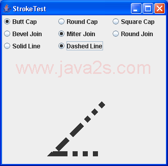 This program demonstrates different stroke types.