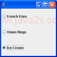 Working with the JRadioButton
