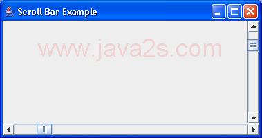 A quick demonstration of JScrollBar both vertical and horizontal