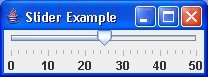 An example of JSlider with default labels