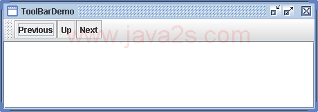 Swing ToolBar Demo