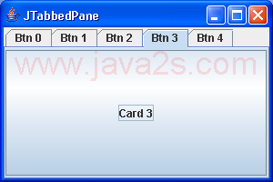 Laying Out a Screen with JTabbedPane