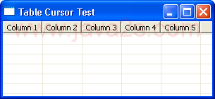 Demonstrates TableCursor