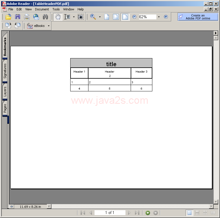 Table Header Demo