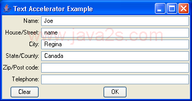 Text Accelerator Example