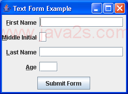 A simple label for field form panel