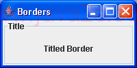 An example of using a titled border on a label