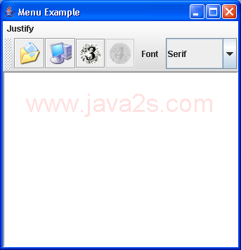 An example of JToolBar