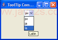 ToolTip ComboBox Example