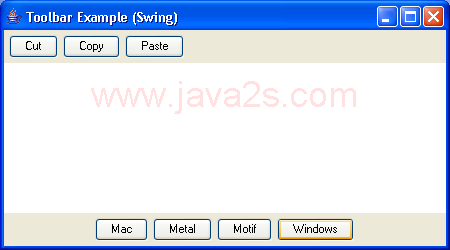 The Swing-ified button example
