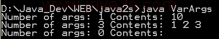 Demonstrate variable length arguments. 