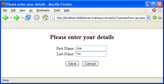 Exercise 1: Building your first Struts Application