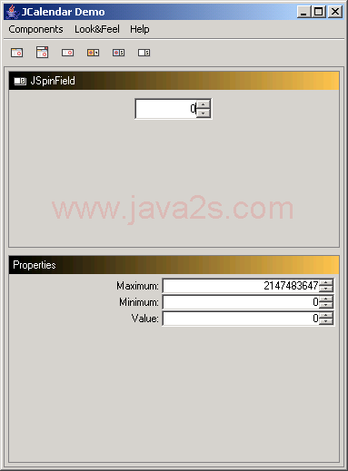 Java Spinner Component