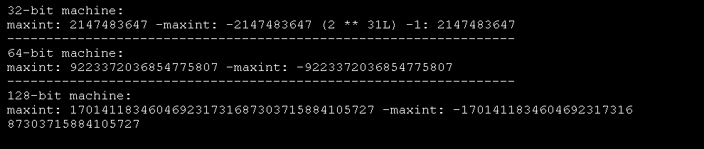 Code for Handling Large maxints