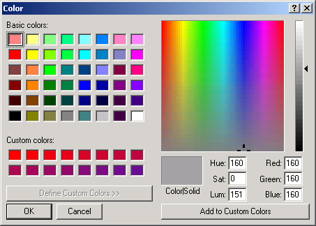 Color chooser dialog