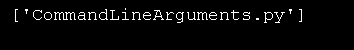 Command Line Arguments