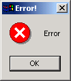 Error dialog