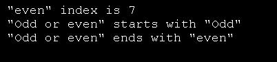 Finding a substring in a string