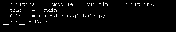 Introducing globals()