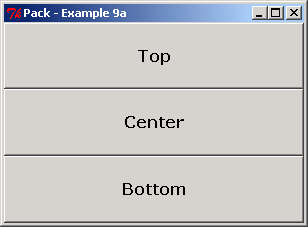 Layout: top, center and bottom fill