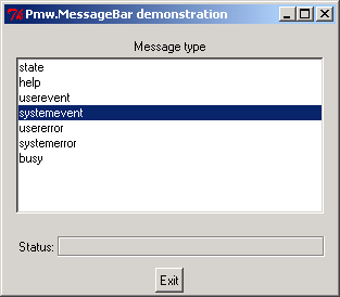 Pmw ScrolledListBox Demo