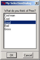 Pmw SelectionDialog demonstration