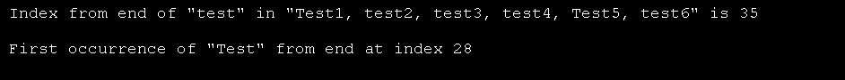 Searching from end of string 
