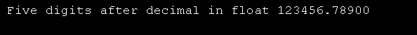 String format: Five digits after decimal in float