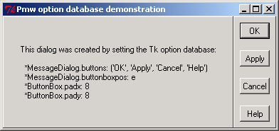 Using Tk option database to configure Pmw megawidgets