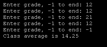 Using the break statement to avoid repeating code in the class-average program.