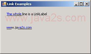 Click LinkLabel to Open website in your Default Web Browser