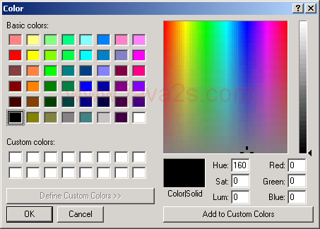 Color Dialog: Changing the background and text colors of a form