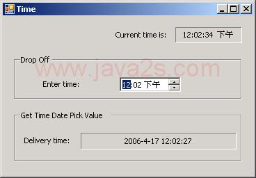 Display current time and Data time control