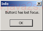 Focus event Demo: Button lost focus